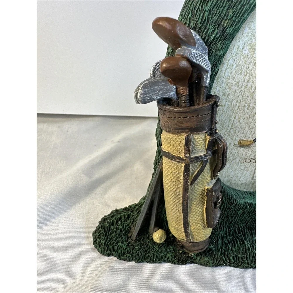 1993 Photo Frame Figi Graphics 3D Woman Golfer Vintage Ceramic 7.5